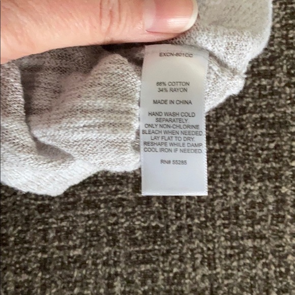 Express Ruffle Cold Shoulder Light Knit Sweater - Picture 4 of 5